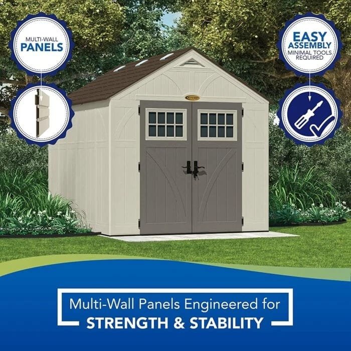 Suncast Tremont 8×10 BMS8100 Outdoor Resin Storage Shed