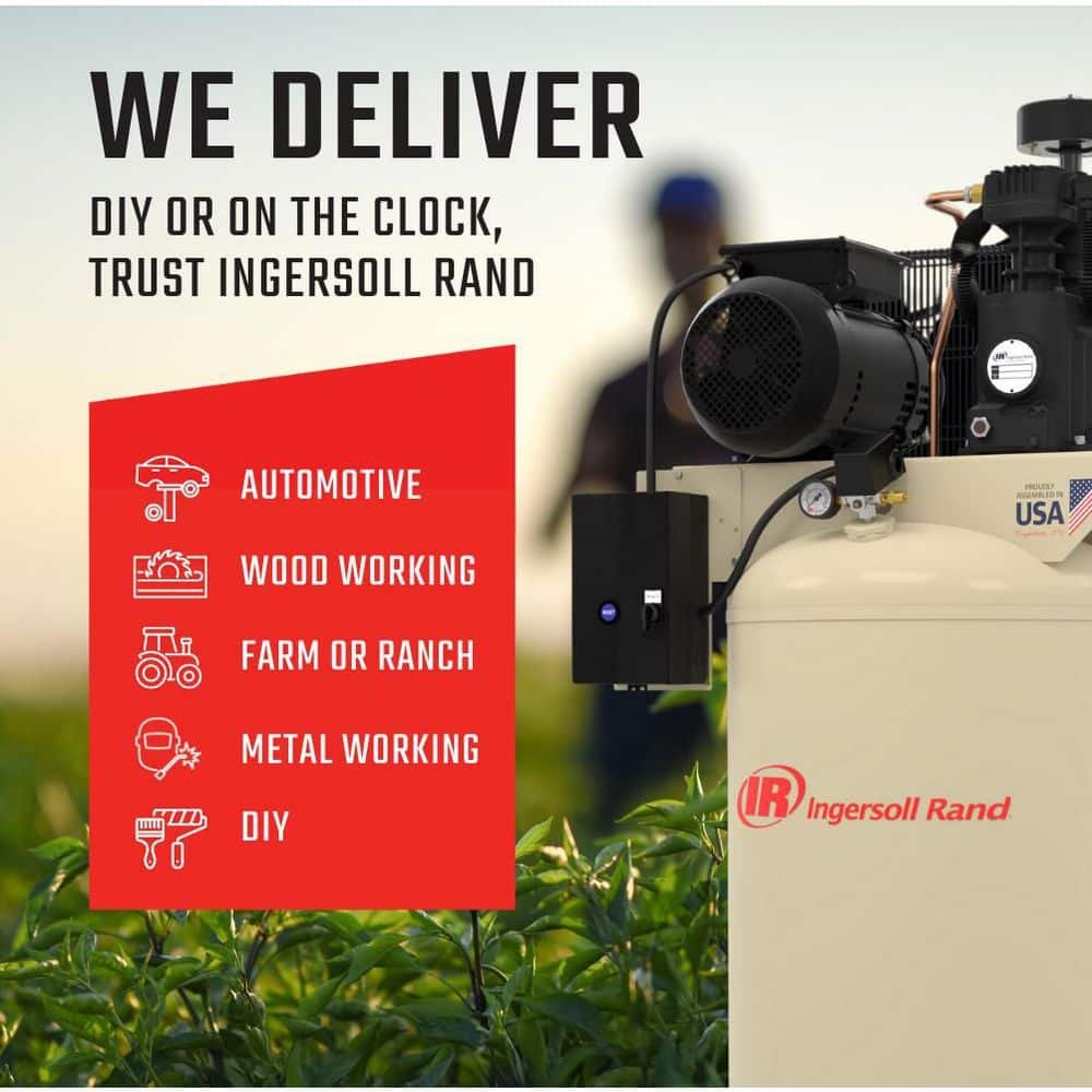 Ingersoll Rand 80 Gal. 175 PSI Vertical 7.5 HP 230-Volt 1-Phase Two Stage Electric Air Compressor 2200N7.5
