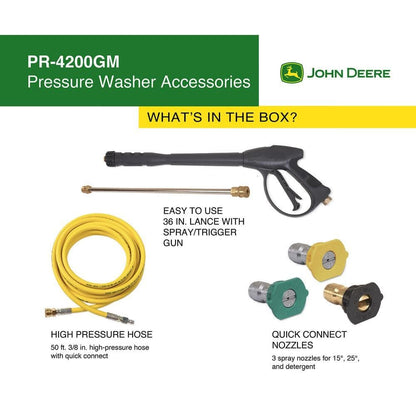 John Deere 4200 PSI 4.0 GPM Gas Cold Water Pressure Washer PR-4200GM