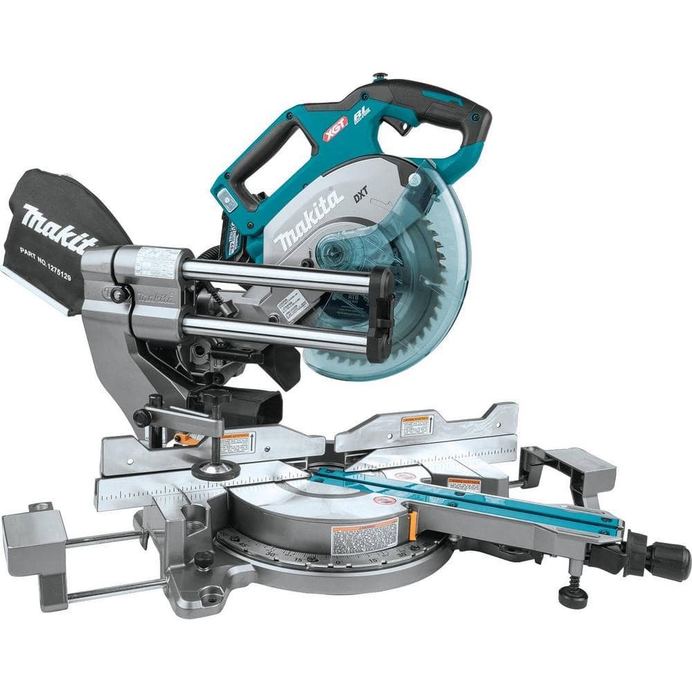 Makita 40V max XGT Brushless Cordless 8-1/2 in. Dual-Bevel Sliding Compound Miter Saw Kit, AWS Capable (4.0Ah) GSL02M1