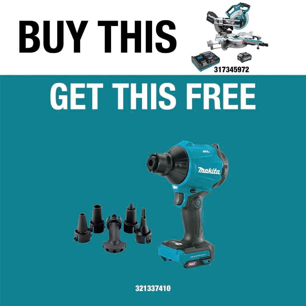 Makita 40V max XGT Brushless Cordless 8-1/2 in. Dual-Bevel Sliding Compound Miter Saw Kit, AWS Capable (4.0Ah) GSL02M1