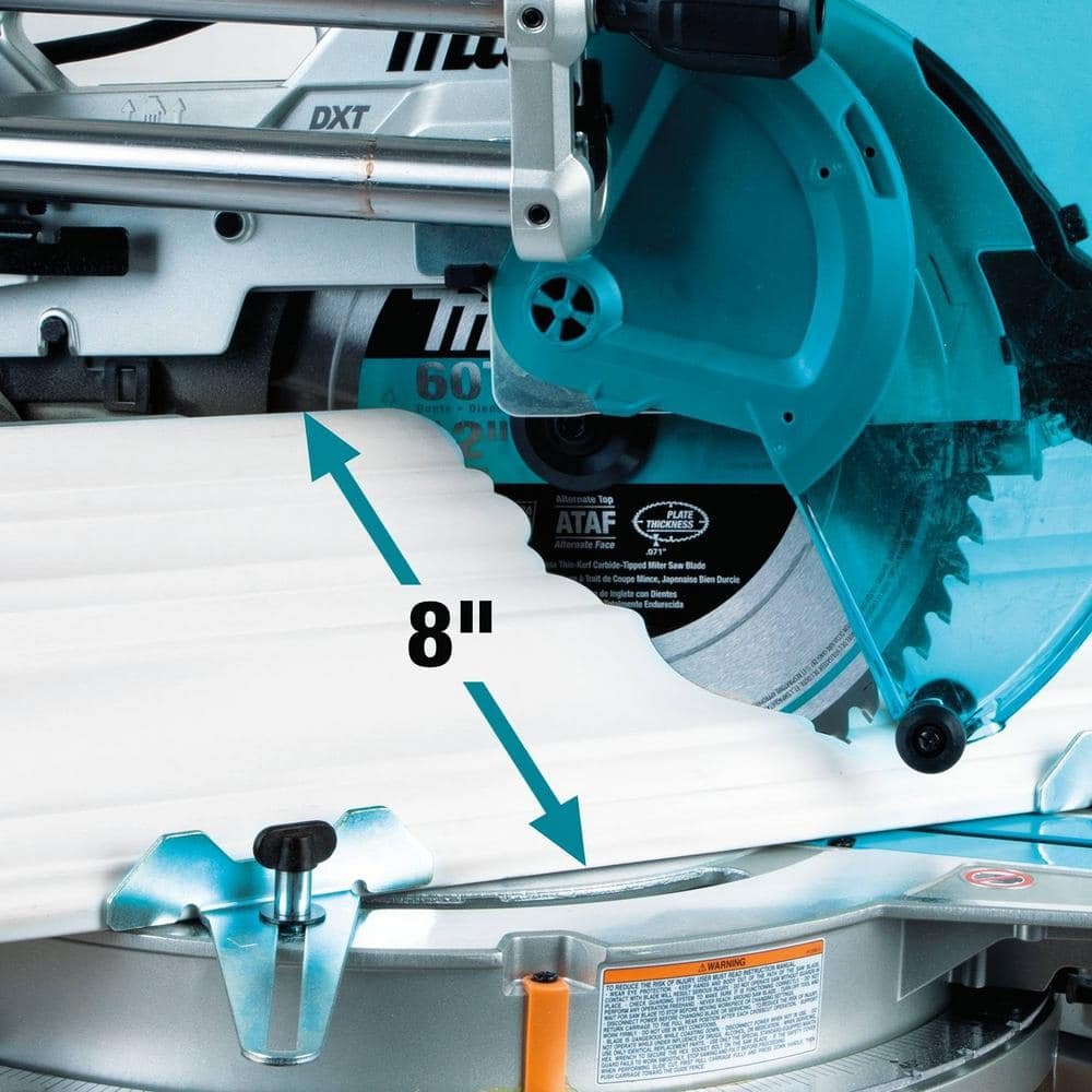 Makita 15 Amp 12 in. Dual-Bevel Sliding Compound Miter Saw with Laser and Stand LS1219LX