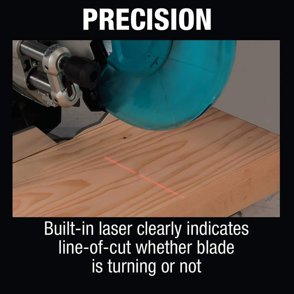 Makita 15 Amp 12 in. Dual-Bevel Sliding Compound Miter Saw with Laser and Stand LS1219LX