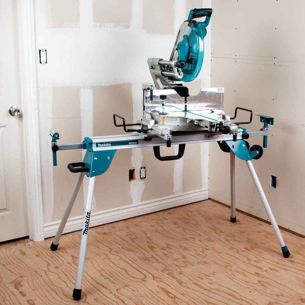 Makita 15 Amp 12 in. Dual-Bevel Sliding Compound Miter Saw with Laser and Stand LS1219LX