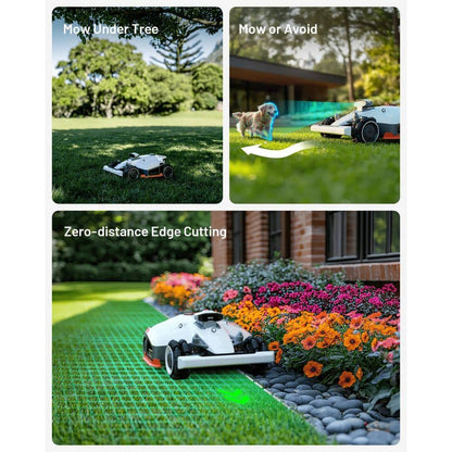 MAMMOTION Luba 2 AWD 15.8 in. RTK Robot Lawn Mower (3/4 Acre), Adjustable Cutting Height (2.2 in. – 4 in.), All Terrain, AI Vision LUBA 2 AWD 3000HX