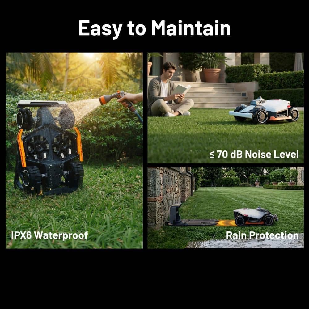 MAMMOTION Luba 3 AWD 16 in. 360° LiDAR Robot Lawn Mower (3/4 Acre) Adjustable Cutting Height(2.2 in. – 4 in.)All Terrain AI Vision LUBA 3 AWD 3000H