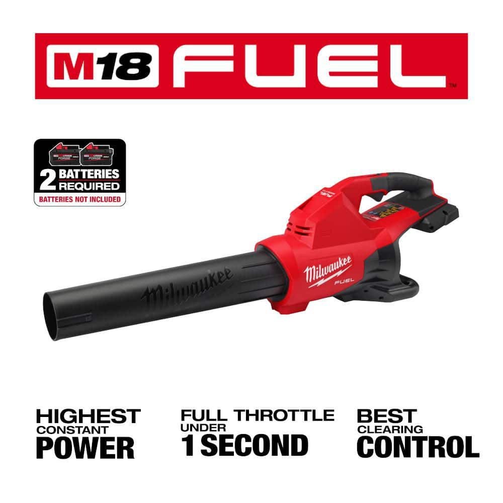 Milwaukee M18 FUEL Dual Battery 145 MPH 600 CFM 18V Brushless Cordless Battery Powered Blower w/(2) 8.0 Ah FORGE Battery, Charger 2824-20-48-59-1888