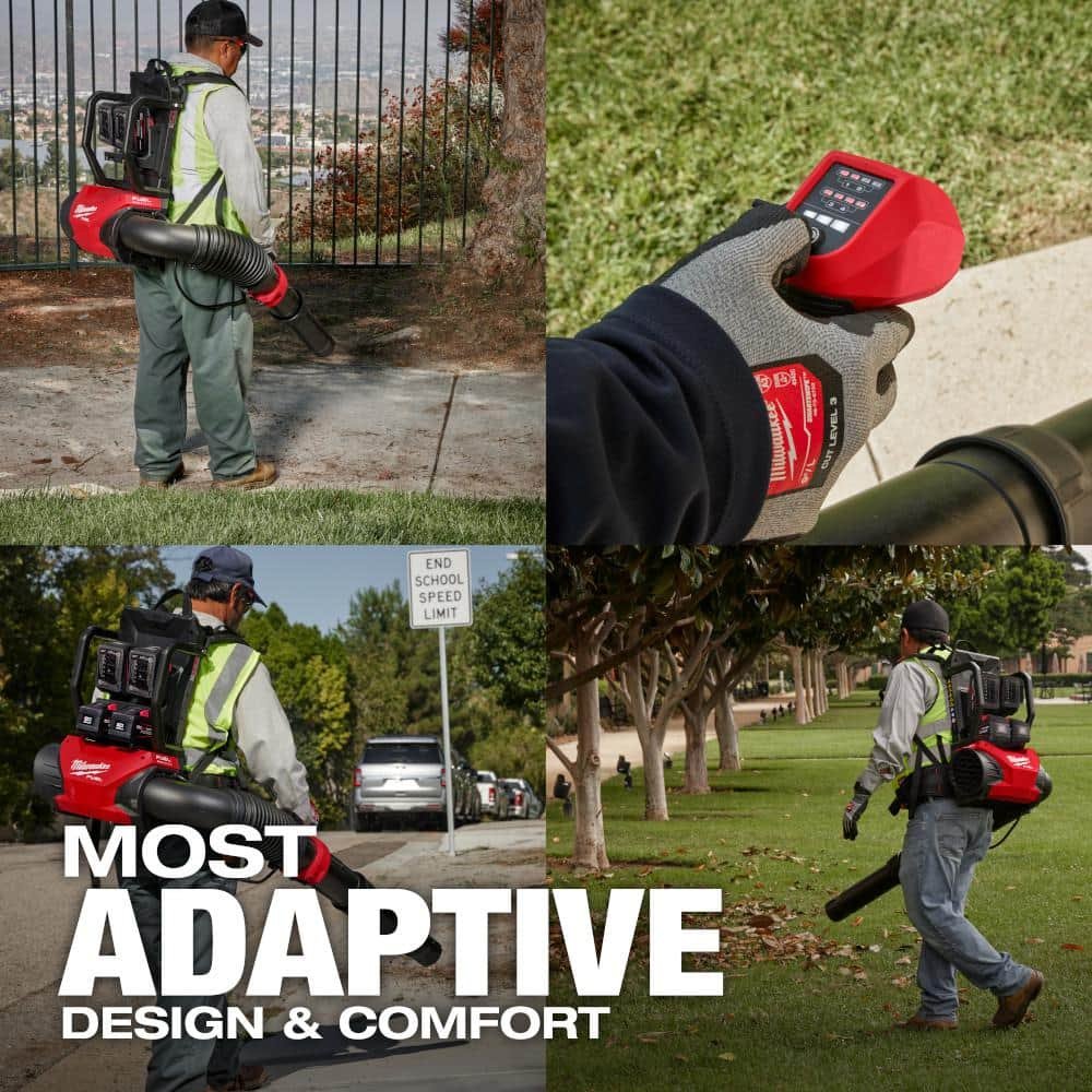 Milwaukee M18 FUEL 155 MPH 650 CFM 18V Brushless Cordless Battery Backpack Blower w/ (2) 12.0 Ah FORGE Batteries, Charger 3009-22HD