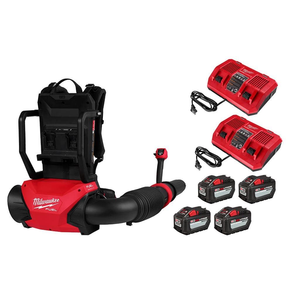 ECHO 56V 195 MPH 795 CFM Cordless Battery Backpack Blower w/Tube Throttle and (2) 5.0Ah Batteries and Dual Port Charger DPB-5800TD2-2