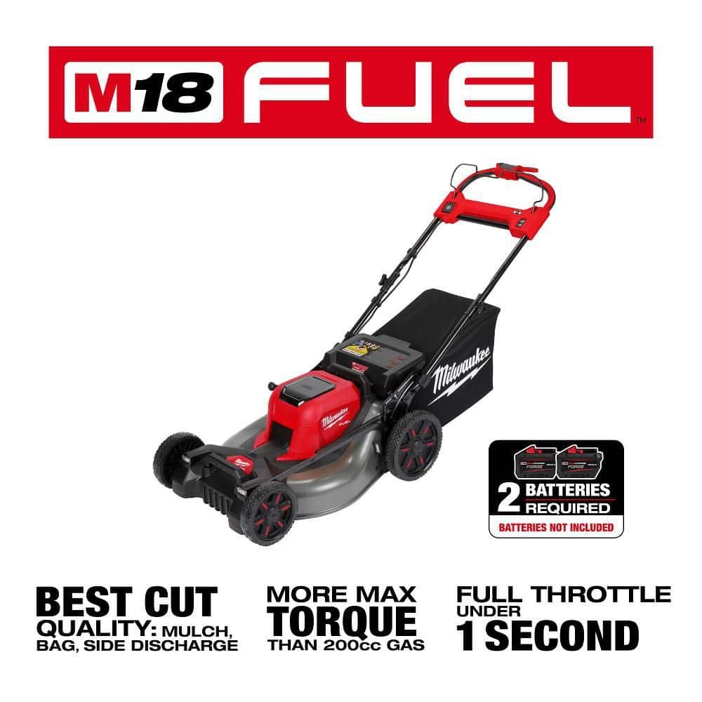 Milwaukee M18 FUEL Brushless Cordless 21 in. Walk Behind Dual Battery Self-Propelled Mower (Tool-Only) 2823-20