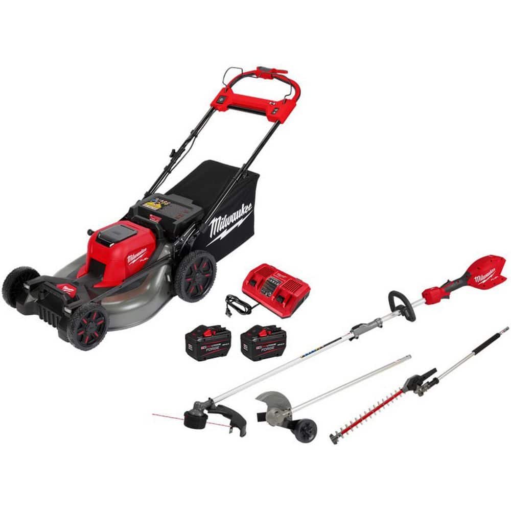 Milwaukee M18 FUEL Brushless Cordless 21 in. Walk Behind Dual Battery Self-Propelled Mower w/(2) 12.0Ah FORGE Battery and Charger 2823-22HD