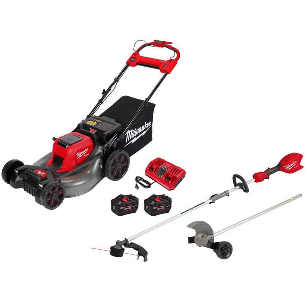 Milwaukee M18 FUEL Brushless Cordless 21 in. Walk Behind Dual Battery Self-Propelled Mower w/(2) 12.0Ah FORGE Battery and Charger 2823-22HD