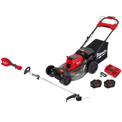 Milwaukee M18 FUEL Brushless Cordless 21 in. Walk Behind Dual Battery Self-Propelled Mower w/(2) 12.0Ah FORGE Battery and Charger 2823-22HD