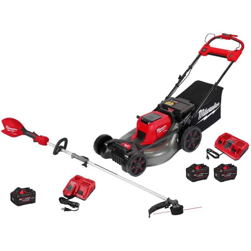 Milwaukee M18 FUEL Brushless Cordless 21 in. Walk Behind Dual Battery Self-Propelled Mower w/(2) 12.0Ah FORGE Battery and Charger 2823-22HD