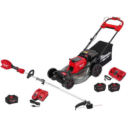 Milwaukee M18 FUEL Brushless Cordless 21 in. Walk Behind Dual Battery Self-Propelled Mower w/(2) 12.0Ah FORGE Battery and Charger 2823-22HD