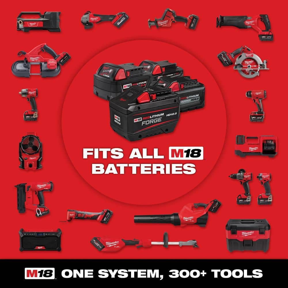 Milwaukee M18 FUEL Brushless Cordless 21 in. Walk Behind Dual Battery Self-Propelled Mower w/(2) 12.0Ah FORGE Battery and Charger 2823-22HD