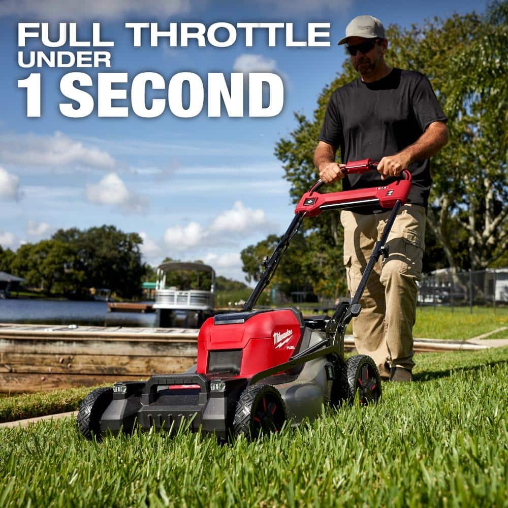 Milwaukee M18 FUEL Brushless Cordless 21 in. Walk Behind Dual Battery Self-Propelled Mower w/(2) 12.0Ah FORGE Battery and Charger 2823-22HD