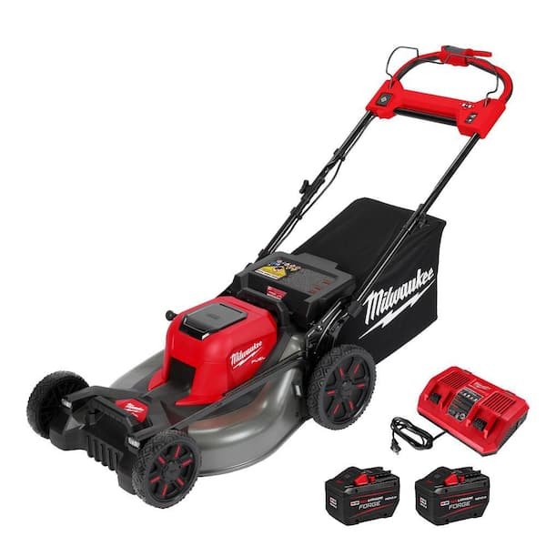 Milwaukee M18 FUEL Brushless Cordless 21 in. Walk Behind Dual Battery Self-Propelled Mower w/(2) 12.0Ah FORGE Battery and Charger 2823-22HD