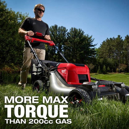 Milwaukee M18 FUEL Brushless Cordless 21 in. Walk Behind Dual Battery Self-Propelled Mower w/(2) 12.0Ah FORGE Battery and Charger 2823-22HD