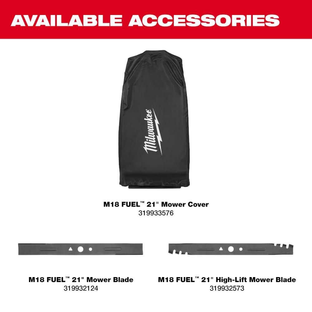Milwaukee M18 FUEL Brushless Cordless 21 in. Walk Behind Dual Battery Self-Propelled Mower w/(2) 12.0Ah FORGE Battery and Charger 2823-22HD