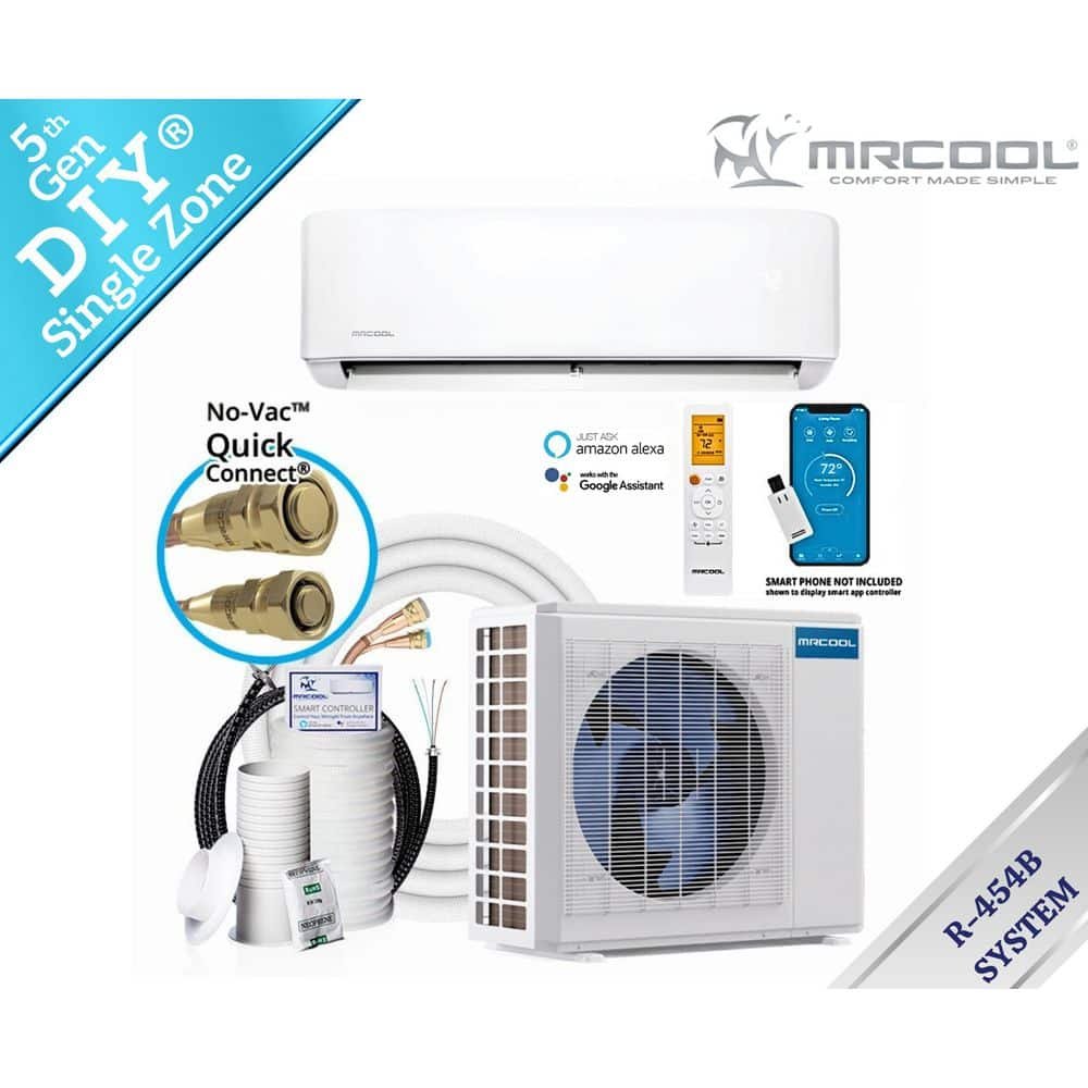 MRCOOL DIY 5th Gen 36000 BTU 18 Seer2 3-Ton Mini-Split Heat Pump Complete System-25 ft. Pre-Charged Line Set-230-Volt-R454B DIY-36-HP-WM-230D25-O-CMB
