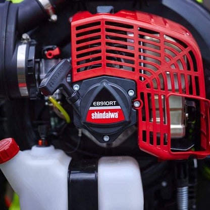 Shindaiwa 220 MPH 1110 CFM 79.9 cc Gas 2-Stroke Backpack Leaf Blower with Tube Throttle and Integrated Back Cooling Vent Fan EB910RT