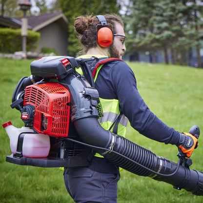 Shindaiwa 220 MPH 1110 CFM 79.9 cc Gas 2-Stroke Backpack Leaf Blower with Tube Throttle and Integrated Back Cooling Vent Fan EB910RT