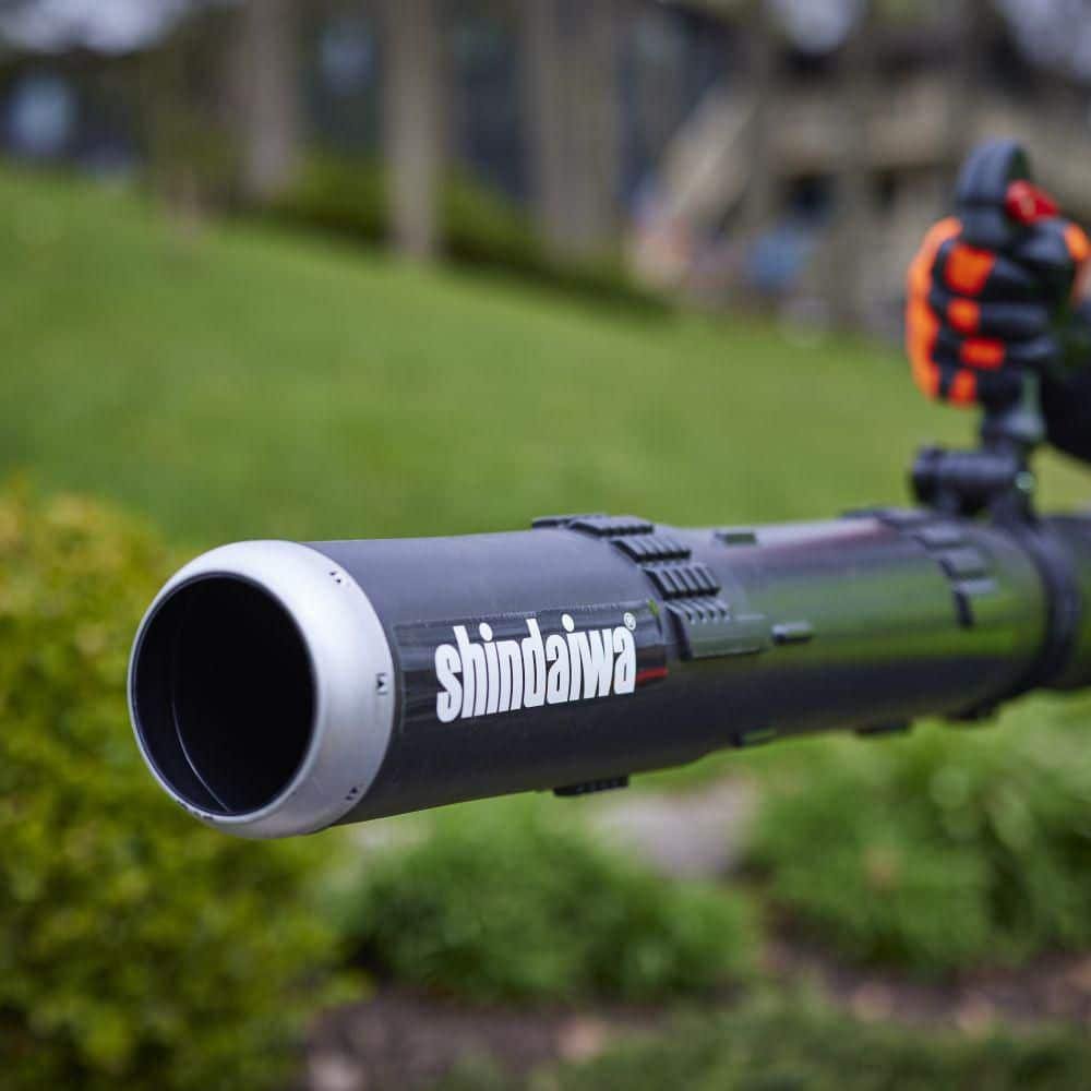 Shindaiwa 220 MPH 1110 CFM 79.9 cc Gas 2-Stroke Backpack Leaf Blower with Tube Throttle and Integrated Back Cooling Vent Fan EB910RT