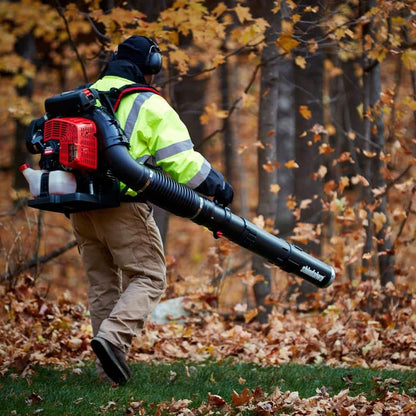 Shindaiwa 220 MPH 1110 CFM 79.9 cc Gas 2-Stroke Backpack Leaf Blower with Tube Throttle and Integrated Back Cooling Vent Fan EB910RT