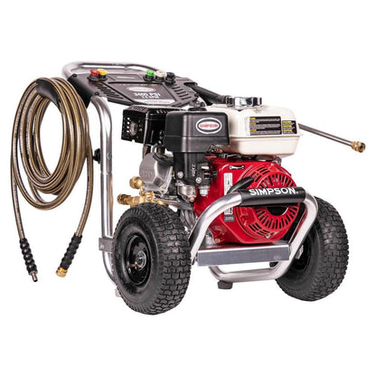 SIMPSON 3400 PSI 2.5 GPM Gas Pressure Washer, Honda GX200 Engine, CAT Pump, Commercial Cold Water Power Washer ALH3228-S
