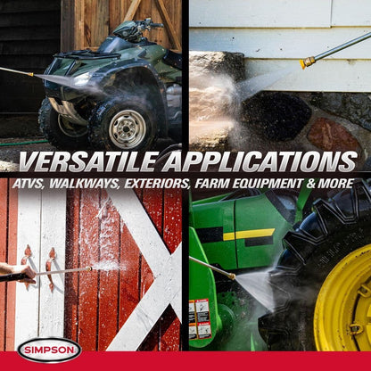 SIMPSON 3300 PSI 2.5 GPM Gas Pressure Washer, HONDA GX200 Engine, Reliable Residential Cold Water Power Washer PS3228-S