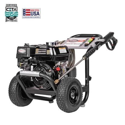 SIMPSON 3300 PSI 2.5 GPM Gas Pressure Washer, HONDA GX200 Engine, Reliable Residential Cold Water Power Washer PS3228-S