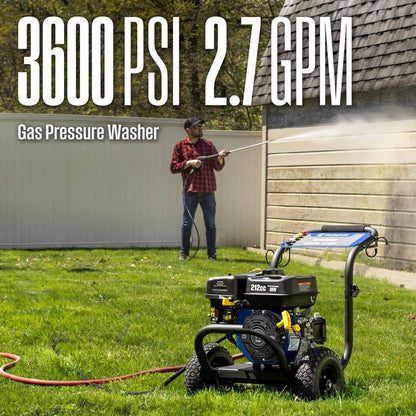 Westinghouse 3600 PSI 2.7 GPM 212cc Gas Powered Triplex Pump Cold Water Pressure Washer with 5-Quick Connect Nozzles WPX3600