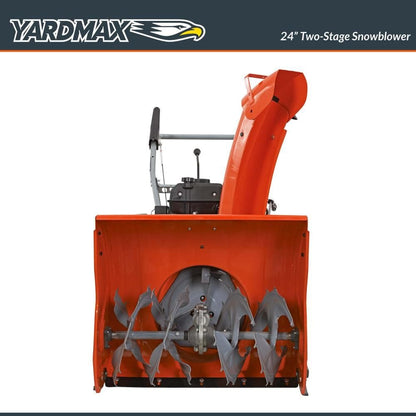 YARDMAX 24 in. 212cc Two-stage Self-propelled Gas Snow Blower with Push-button Electric Start YB6270